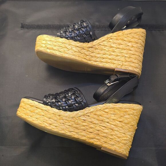 BRAND NEW MARC FISHER WOMEN's GODINA ESPADRILLE SQUARE TOE WEDGE SANDAL G1 - Picture 11 of 15